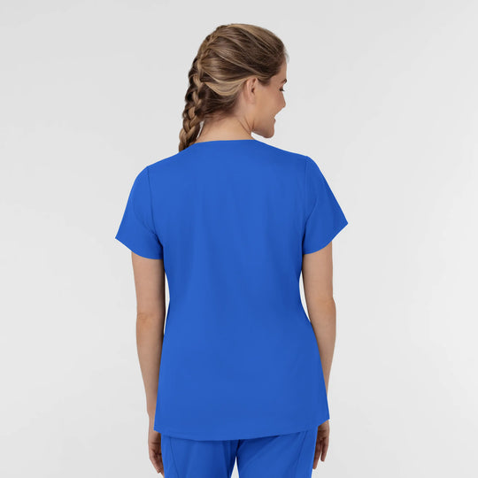 Wink Scrubs Women's Slash Pocket V-Neck Scrub Top Royal Blue | scrub-supply.com