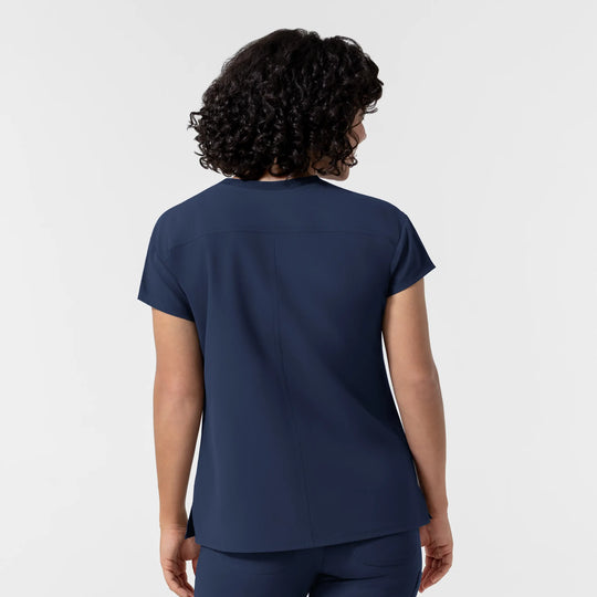 Wink Scrubs Women's Cap Sleeve Crew Neck Scrub Top Navy | scrub-supply.com