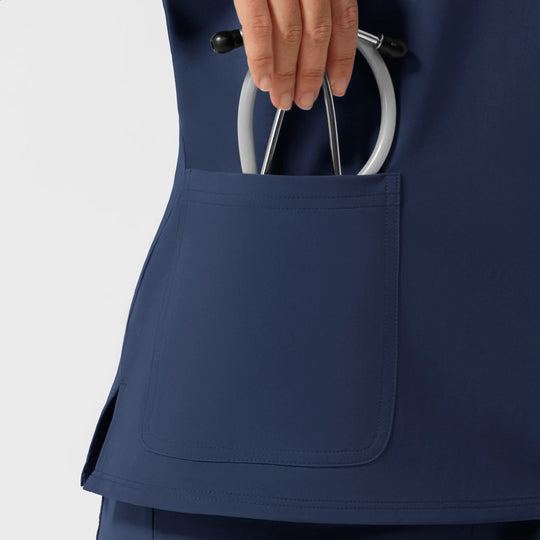 Wink Scrubs Women's Cap Sleeve Crew Neck Scrub Top Navy | scrub-supply.com