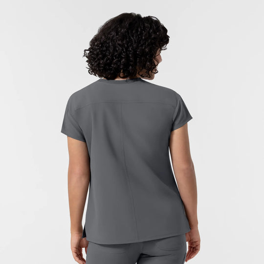 Wink Scrubs Women's Cap Sleeve Crew Neck Scrub Top Pewter | scrub-supply.com