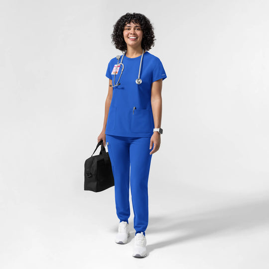 Wink Scrubs Women's Cap Sleeve Crew Neck Scrub Top Royal Blue | scrub-supply.com