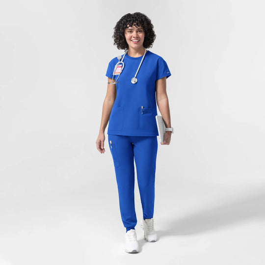 Wink Scrubs Women's Cap Sleeve Crew Neck Scrub Top Royal Blue | scrub-supply.com