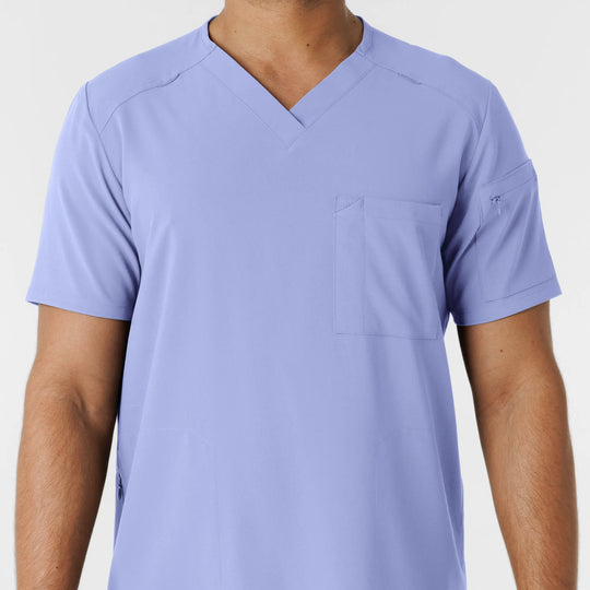 Wink Scrubs Men's V-Neck 5 Pocket Scrub Top Ceil Blue | scrub-supply.com