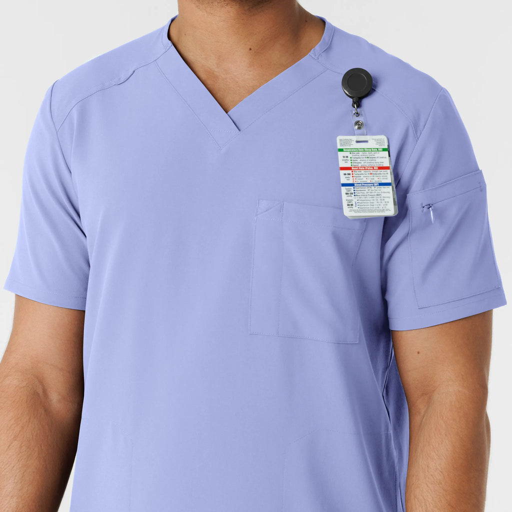 Wink Scrubs Men's V-Neck 5 Pocket Scrub Top Ceil Blue | scrub-supply.com