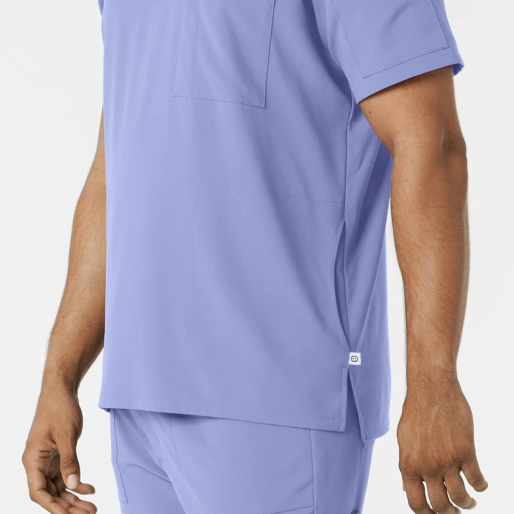 Wink Scrubs Men's V-Neck 5 Pocket Scrub Top Ceil Blue | scrub-supply.com