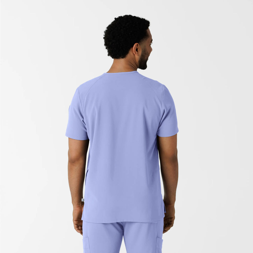 Wink Scrubs Men's V-Neck 5 Pocket Scrub Top Ceil Blue | scrub-supply.com