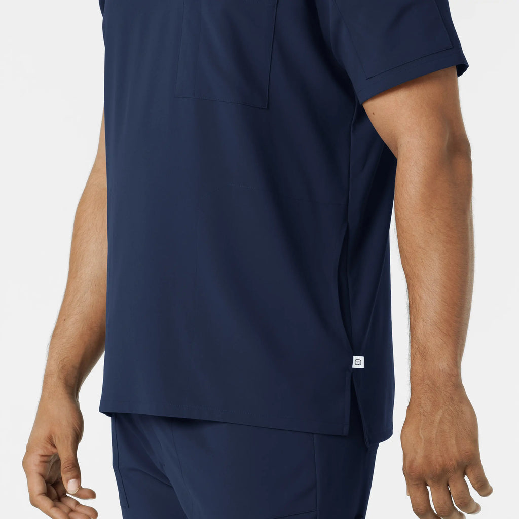 Wink Scrubs Men's V-Neck 5 Pocket Scrub Top Navy | scrub-supply.com