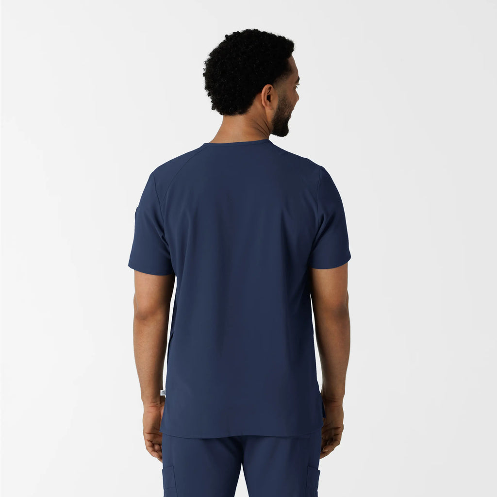 Wink Scrubs Men's V-Neck 5 Pocket Scrub Top Navy | scrub-supply.com