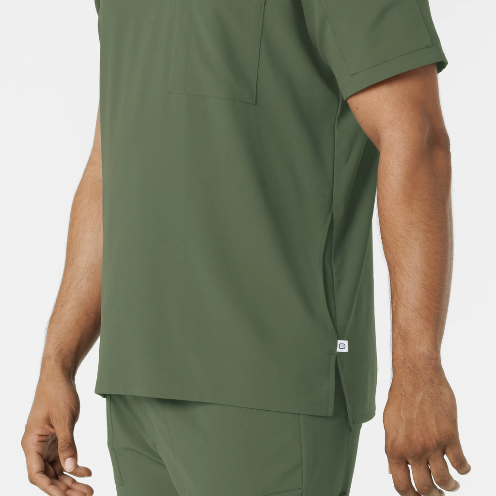 Wink Scrubs Men's V-Neck 5 Pocket Scrub Top Olive | scrub-supply.com