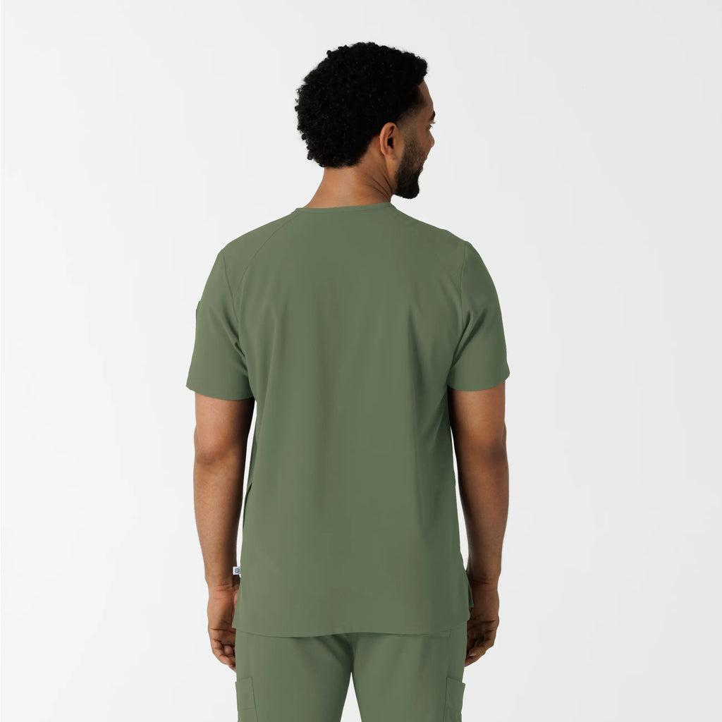 Wink Scrubs Men's V-Neck 5 Pocket Scrub Top Olive | scrub-supply.com