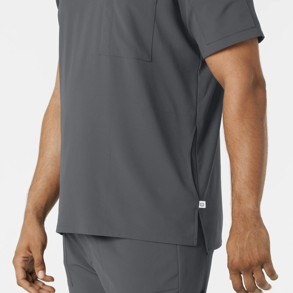 Wink Scrubs Men's V-Neck 5 Pocket Scrub Top Pewter | scrub-supply.com