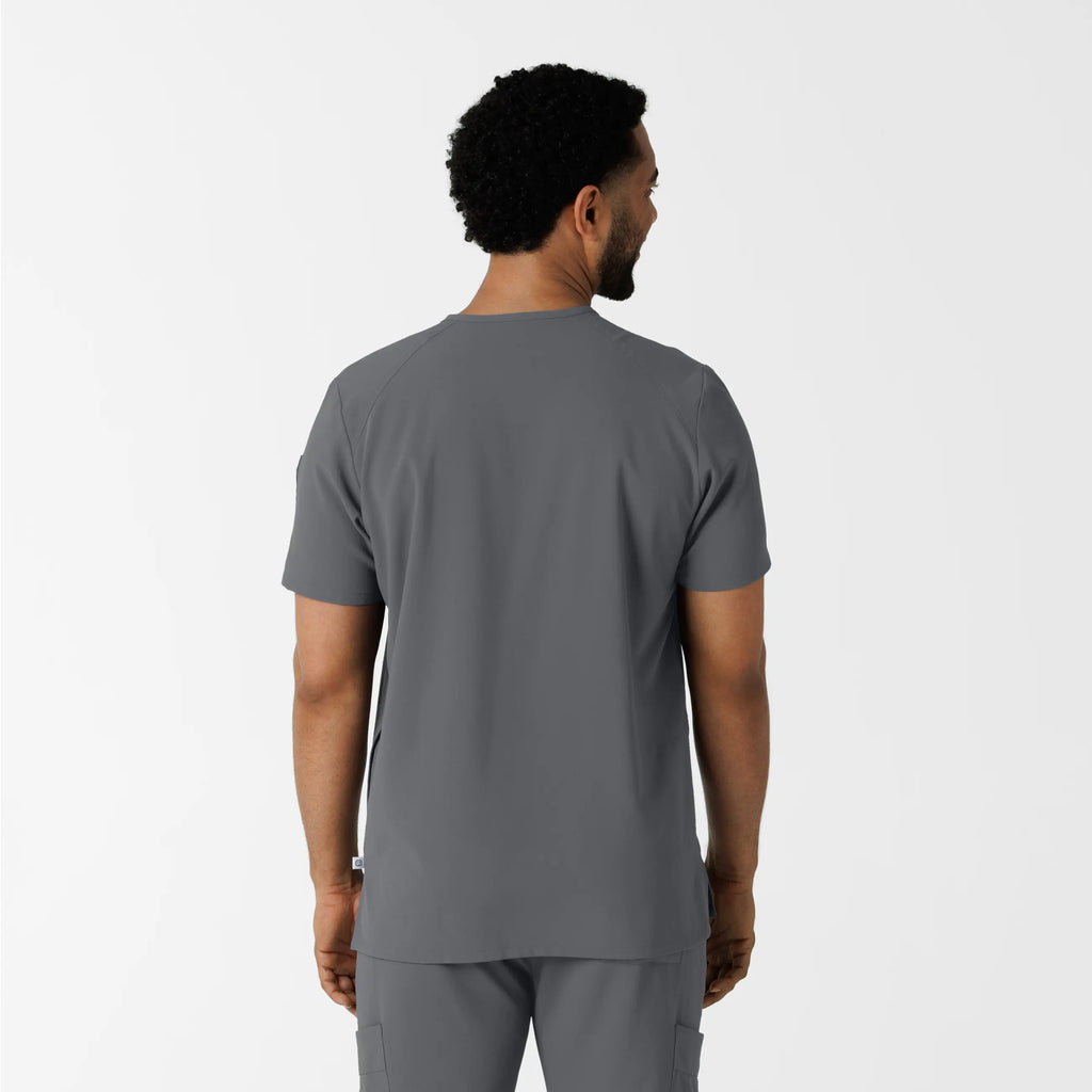 Wink Scrubs Men's V-Neck 5 Pocket Scrub Top Pewter | scrub-supply.com