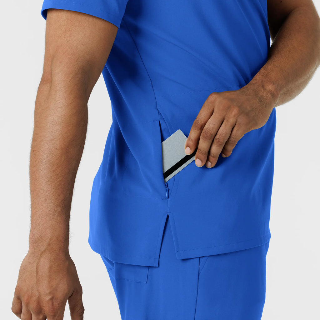 Wink Scrubs Men's V-Neck 5 Pocket Scrub Top Royal Blue | scrub-supply.com