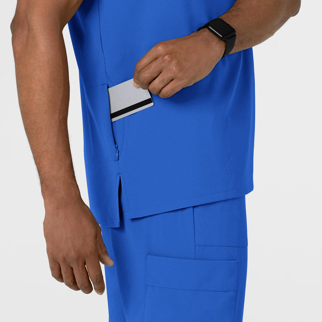 Wink Scrubs Men's V-Neck 5 Pocket Scrub Top Royal Blue | scrub-supply.com