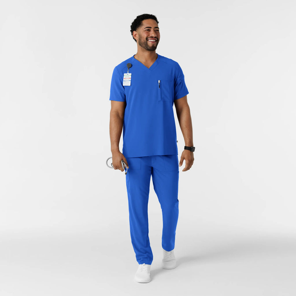 Wink Scrubs Men's V-Neck 5 Pocket Scrub Top Royal Blue | scrub-supply.com