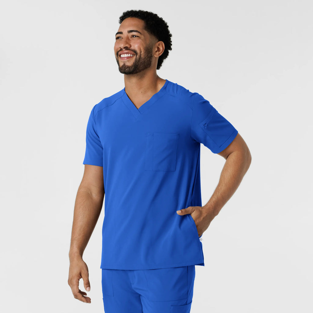 Wink Scrubs Men's V-Neck 5 Pocket Scrub Top Royal Blue | scrub-supply.com