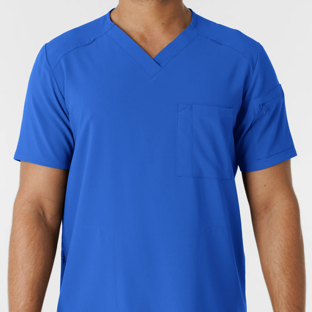 Wink Scrubs Men's V-Neck 5 Pocket Scrub Top Royal Blue | scrub-supply.com