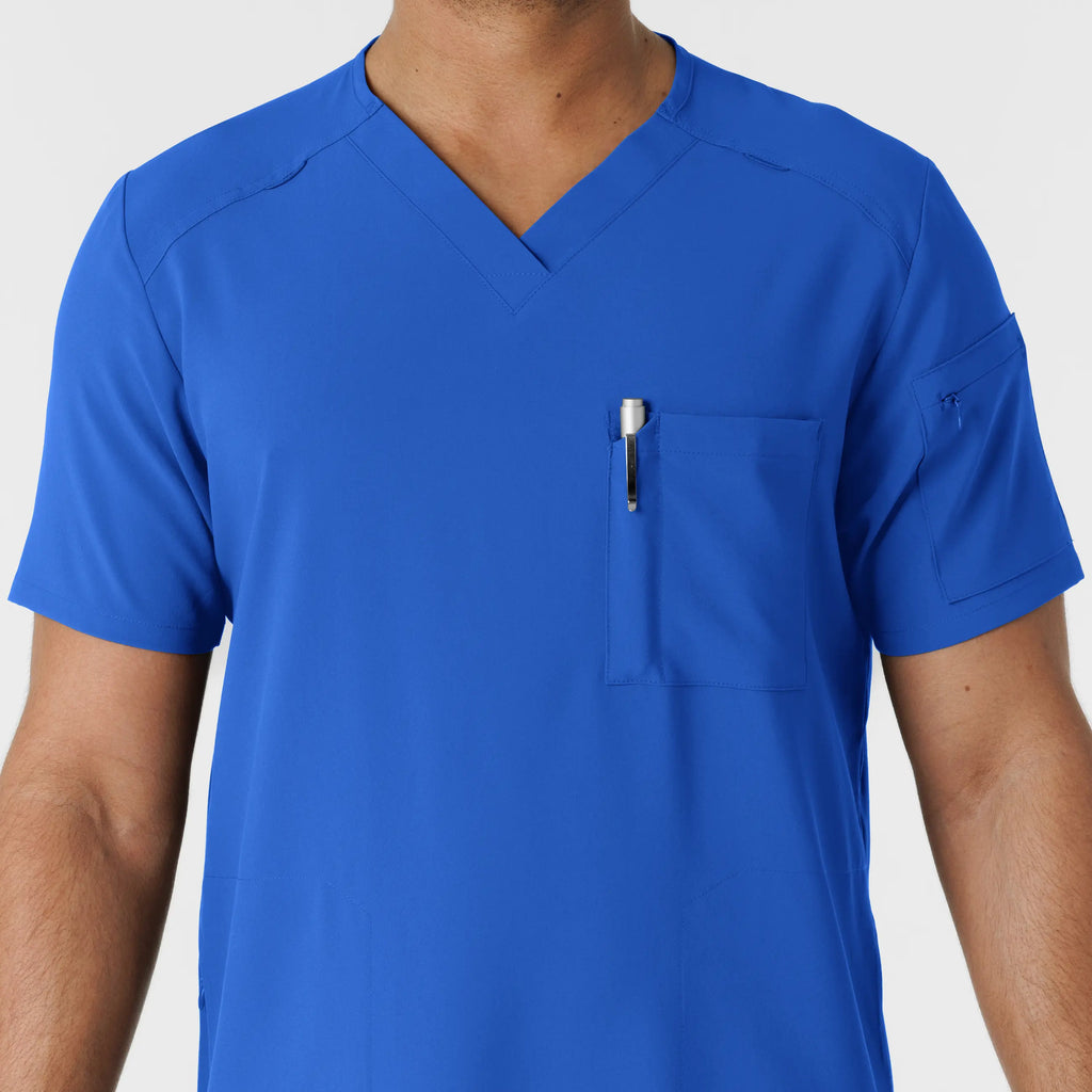 Wink Scrubs Men's V-Neck 5 Pocket Scrub Top Royal Blue | scrub-supply.com