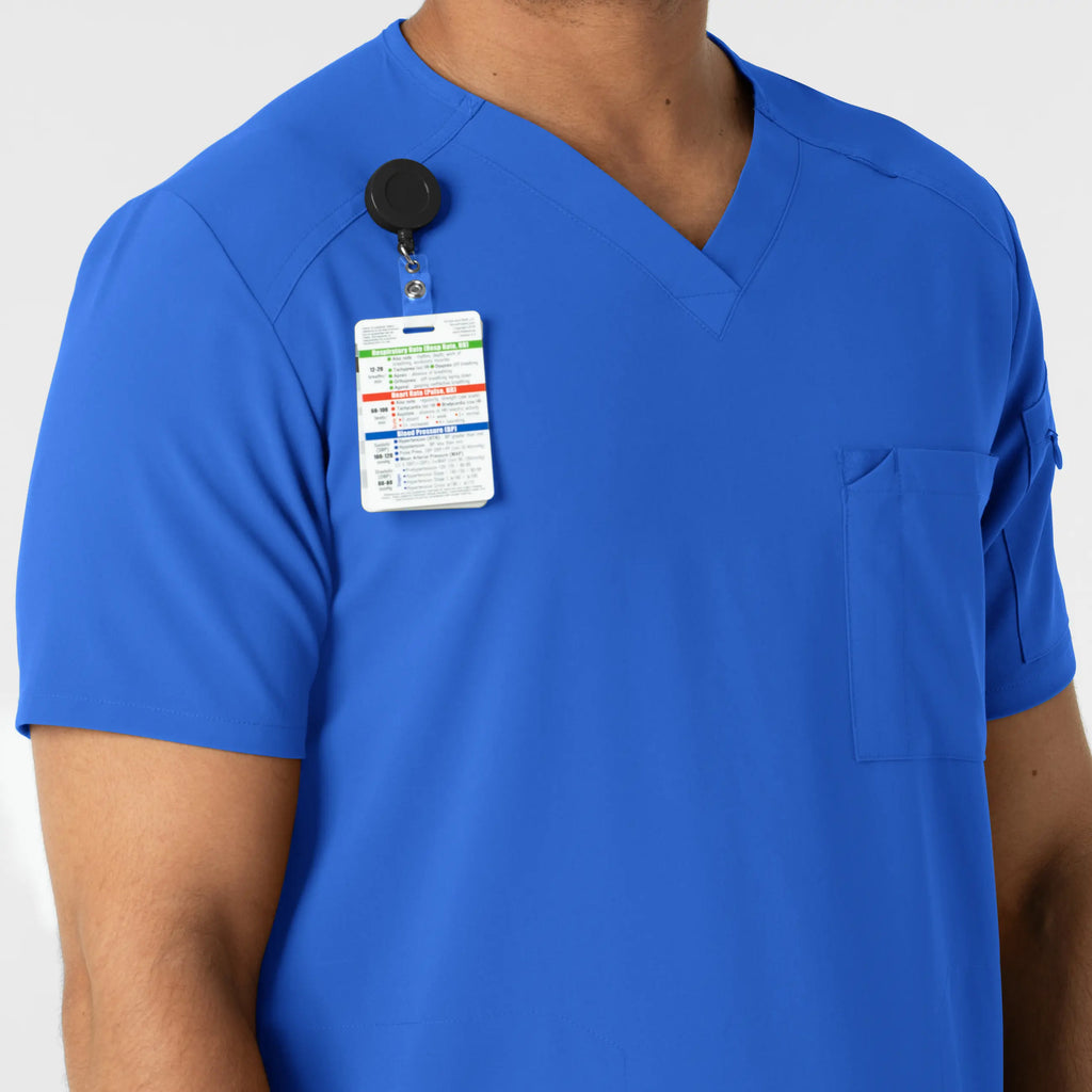 Wink Scrubs Men's V-Neck 5 Pocket Scrub Top Royal Blue | scrub-supply.com