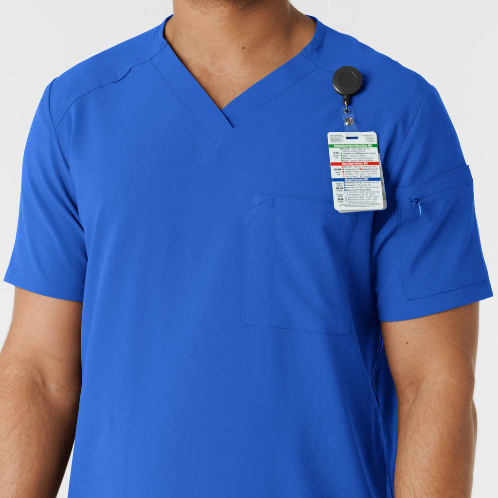 Wink Scrubs Men's V-Neck 5 Pocket Scrub Top Royal Blue | scrub-supply.com