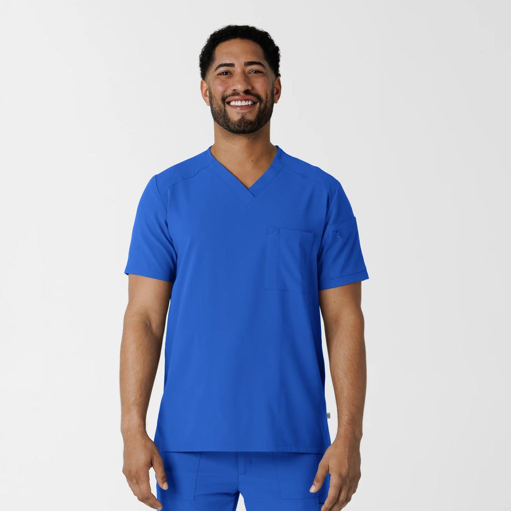 Wink Scrubs Men's V-Neck 5 Pocket Scrub Top Royal Blue | scrub-supply.com