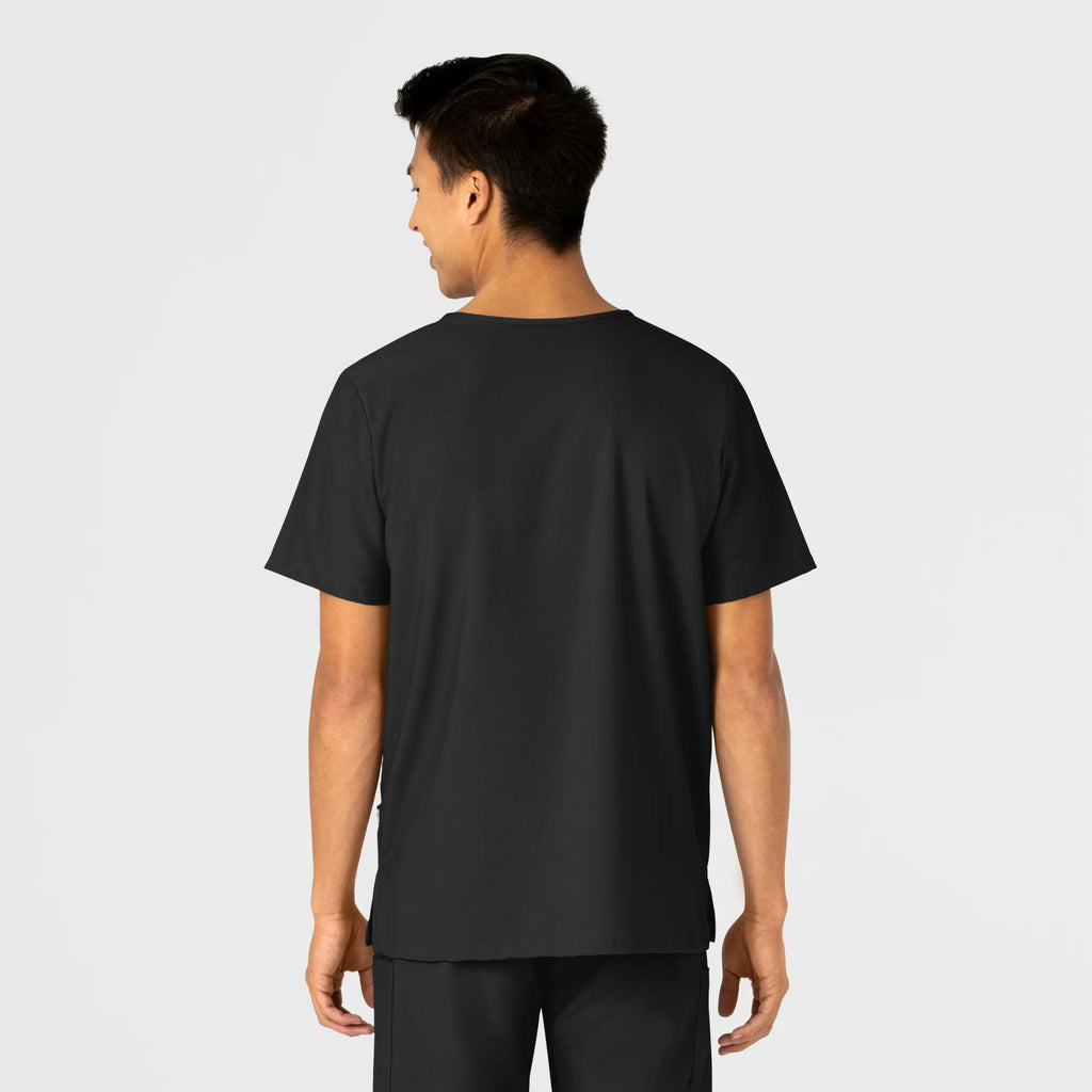 Wink Scrubs Unisex 4 Pocket Utility Scrub Top Black | scrub-supply.com