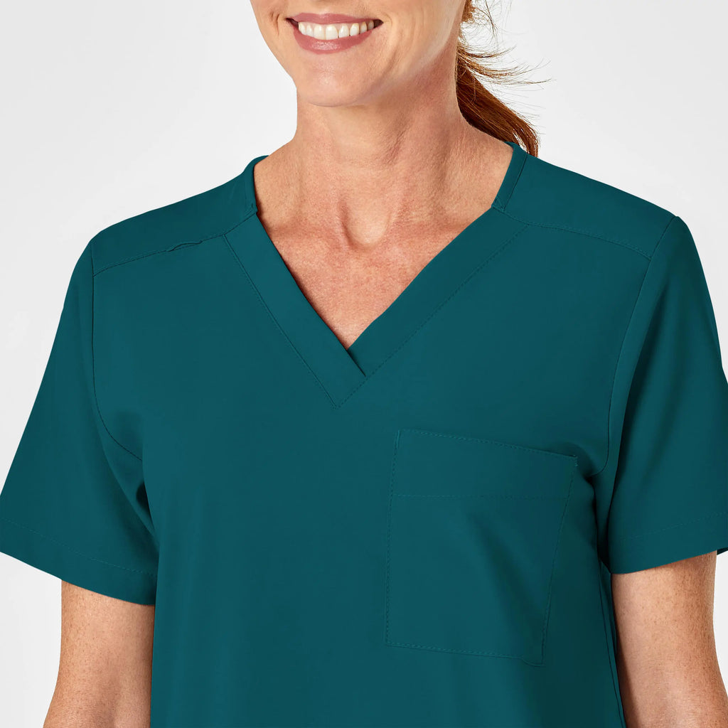 Wink Scrubs Unisex 4 Pocket Utility Scrub Top Caribbean Blue | scrub-supply.com