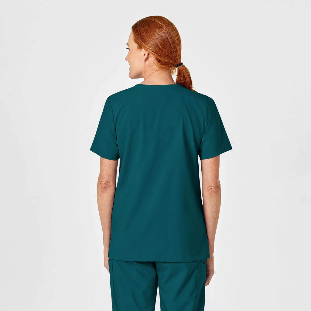 Wink Scrubs Unisex 4 Pocket Utility Scrub Top Caribbean Blue | scrub-supply.com