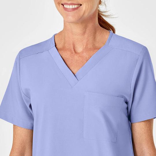 Wink Scrubs Unisex 4 Pocket Utility Scrub Top Ceil Blue | scrub-supply.com