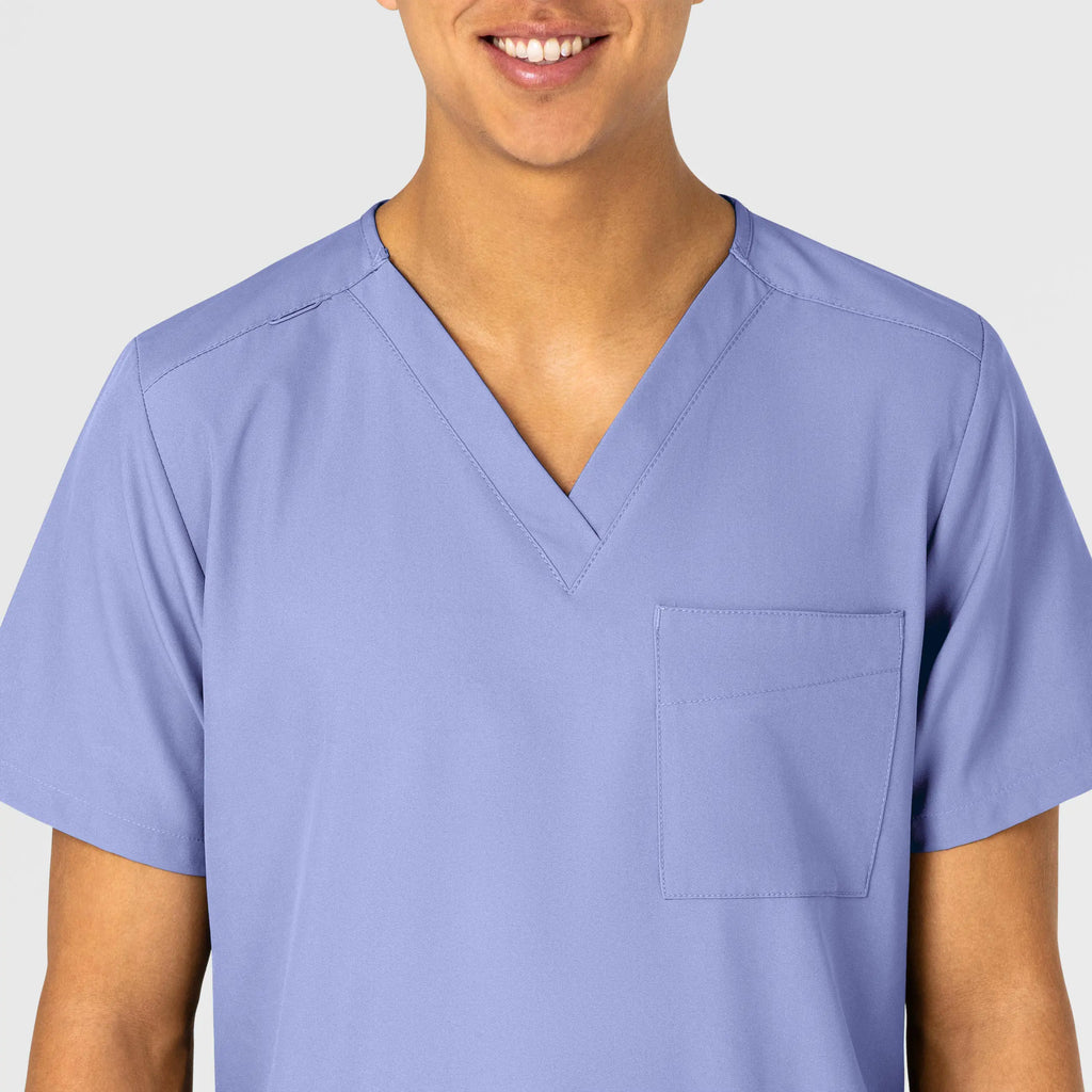 Wink Scrubs Unisex 4 Pocket Utility Scrub Top Ceil Blue | scrub-supply.com