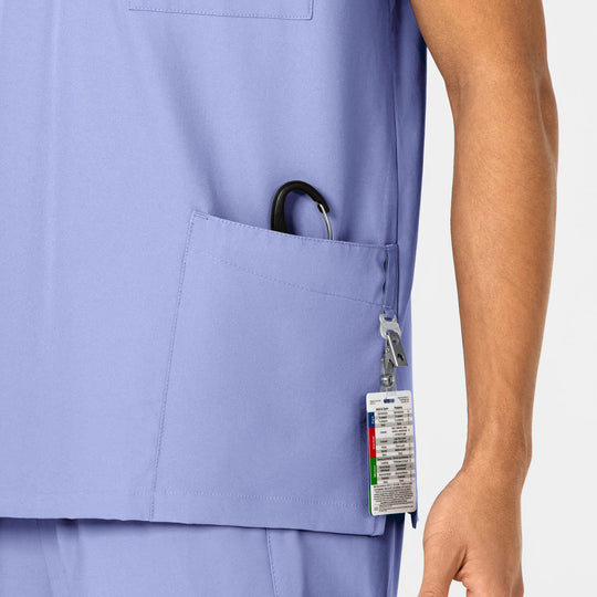 Wink Scrubs Unisex 4 Pocket Utility Scrub Top Ceil Blue | scrub-supply.com