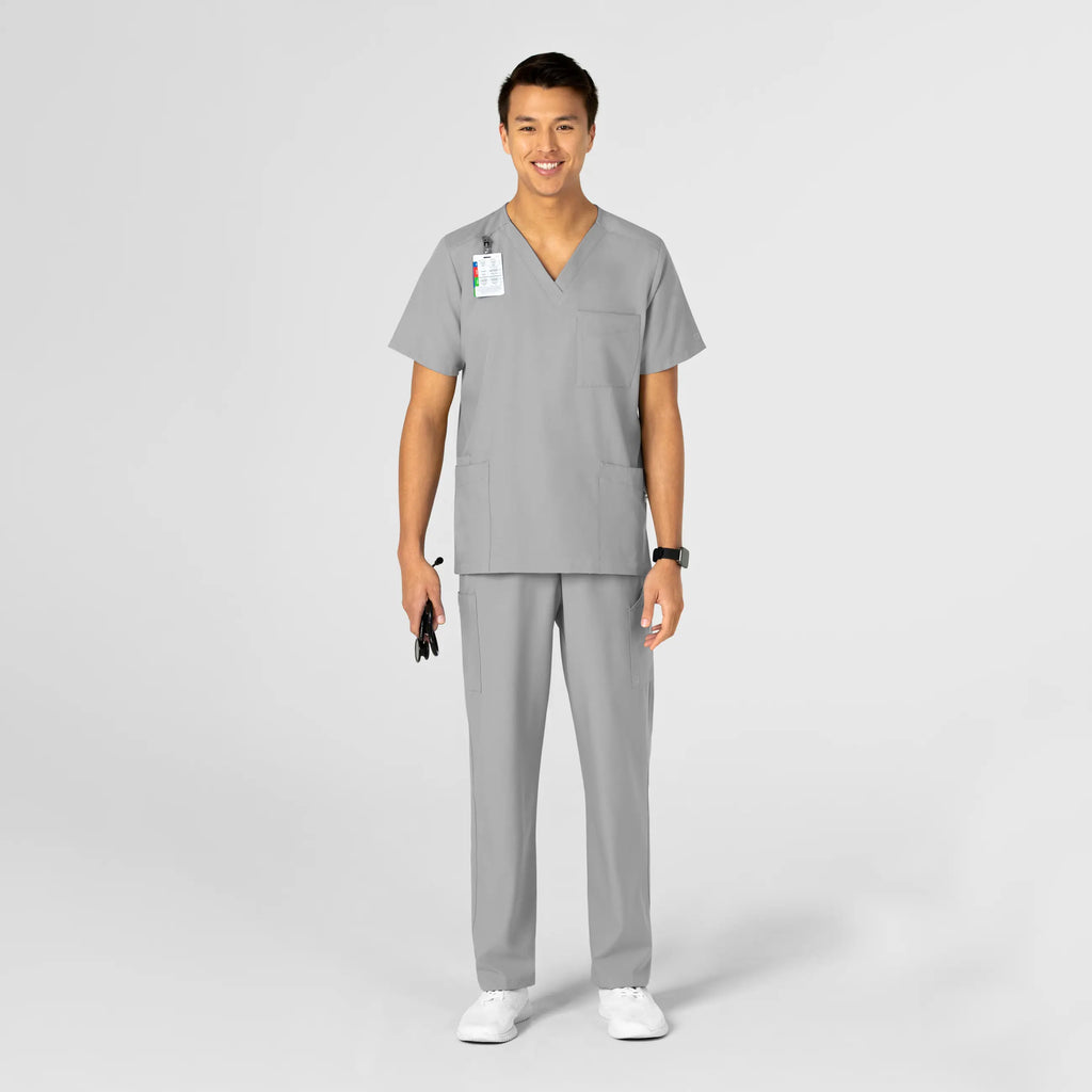 Wink Scrubs Unisex 4 Pocket Utility Scrub Top Grey | scrub-supply.com