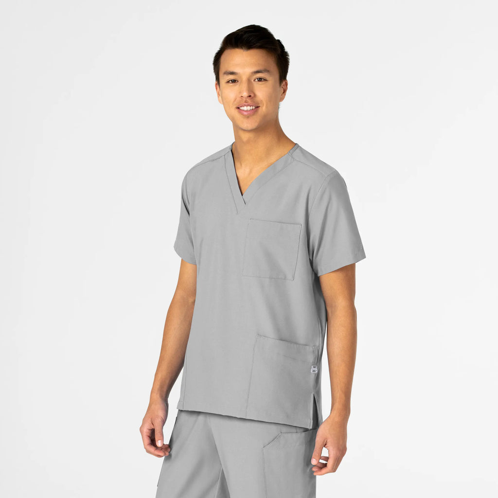 Wink Scrubs Unisex 4 Pocket Utility Scrub Top Grey | scrub-supply.com