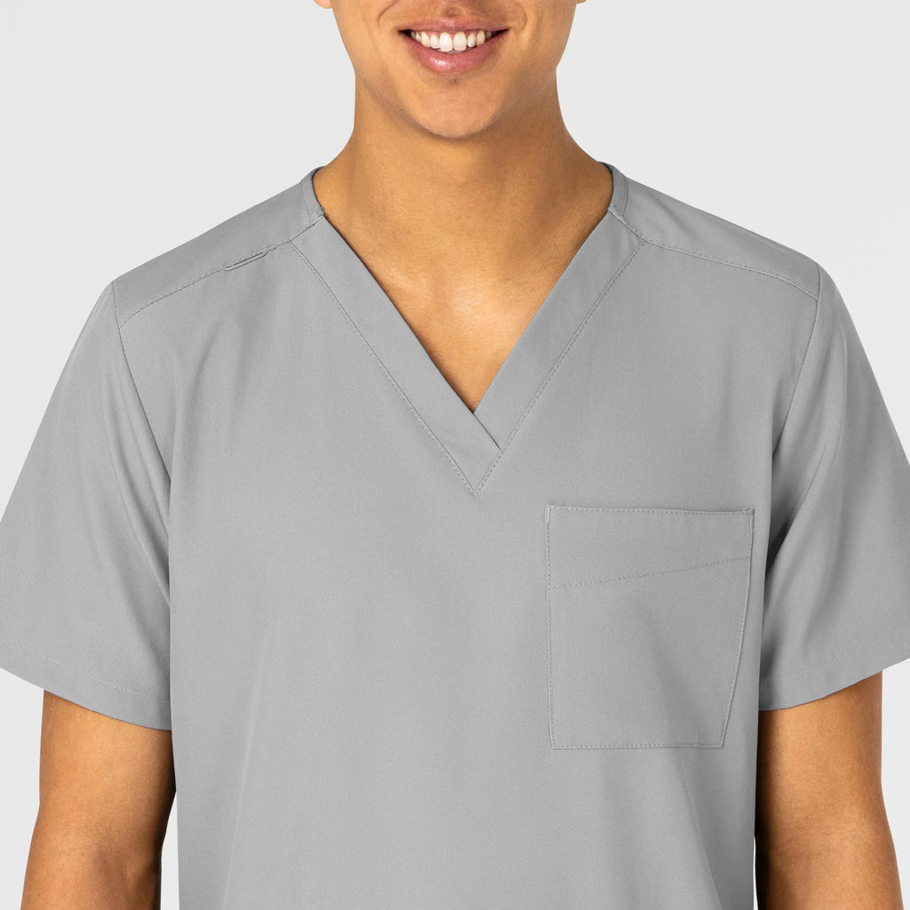 Wink Scrubs Unisex 4 Pocket Utility Scrub Top Grey | scrub-supply.com