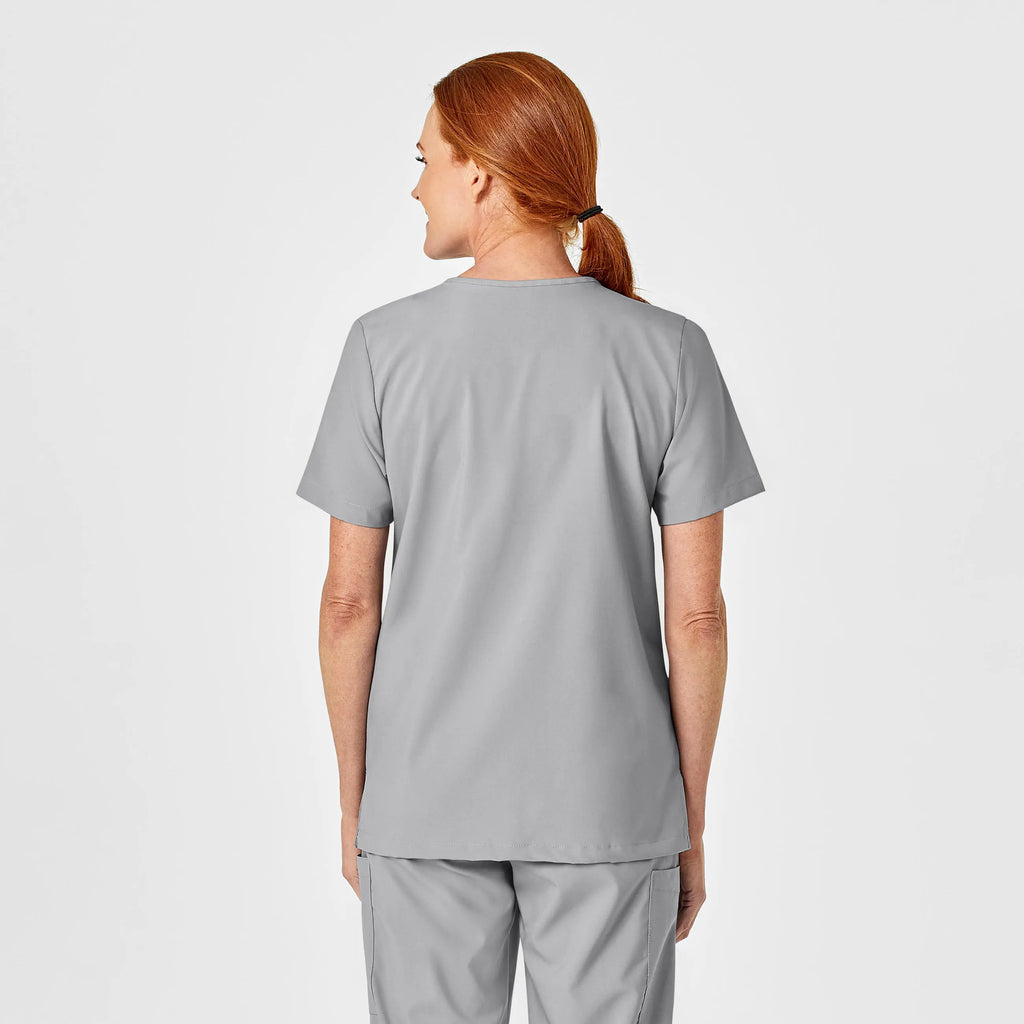 Wink Scrubs Unisex 4 Pocket Utility Scrub Top Grey | scrub-supply.com