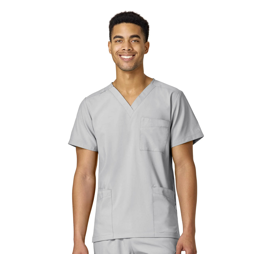 Wink Scrubs Unisex 4 Pocket Utility Scrub Top Grey | scrub-supply.com