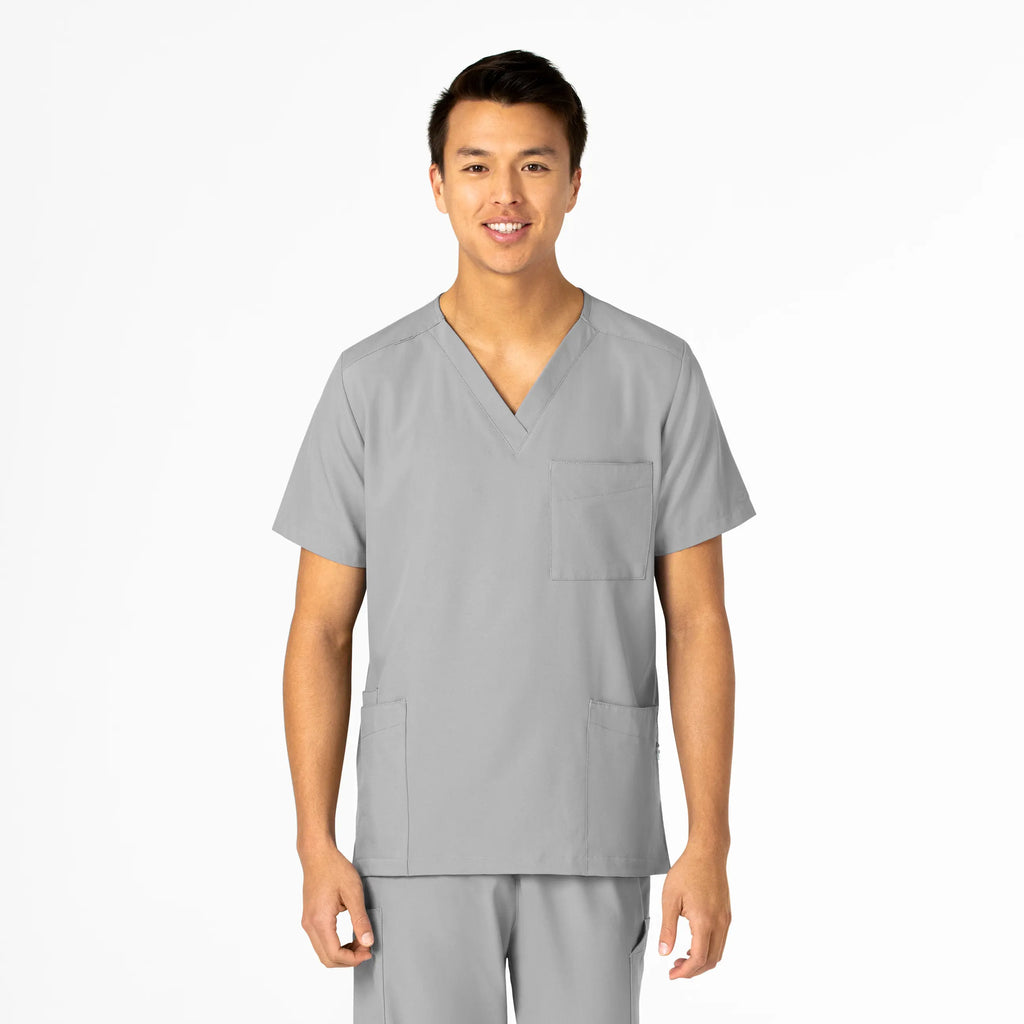 Wink Scrubs Unisex 4 Pocket Utility Scrub Top Grey | scrub-supply.com