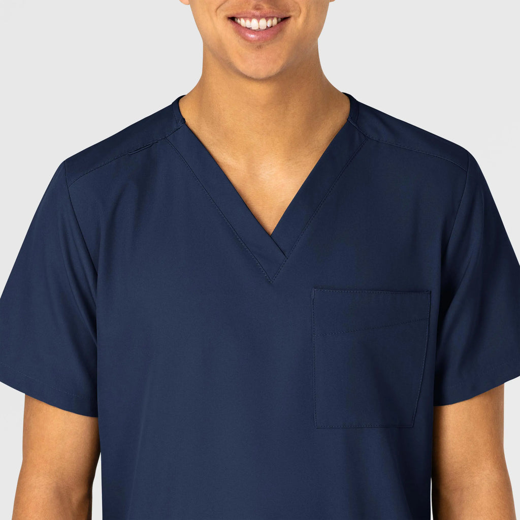 Wink Scrubs Unisex 4 Pocket Utility Scrub Top Navy | scrub-supply.com