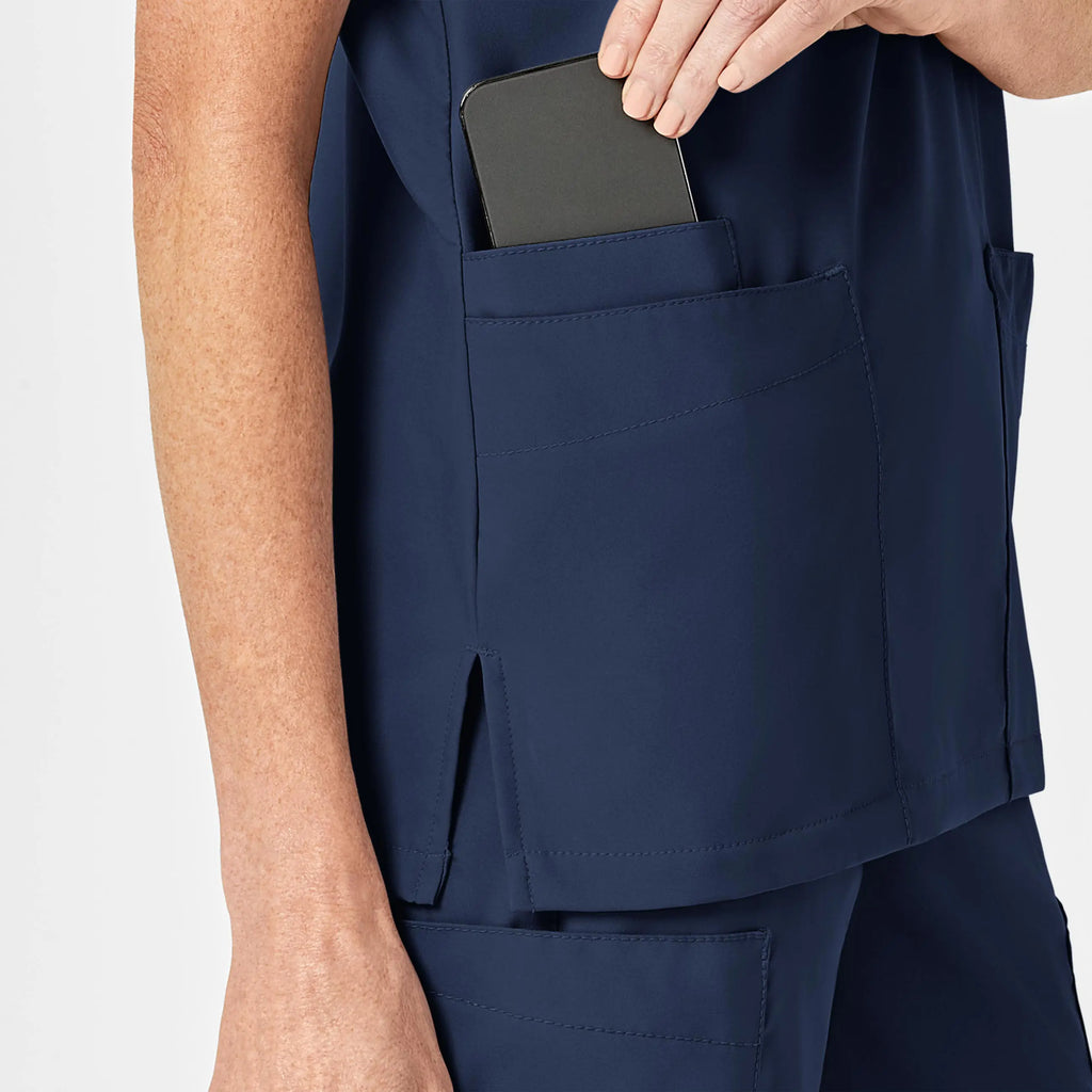 Wink Scrubs Unisex 4 Pocket Utility Scrub Top Navy | scrub-supply.com