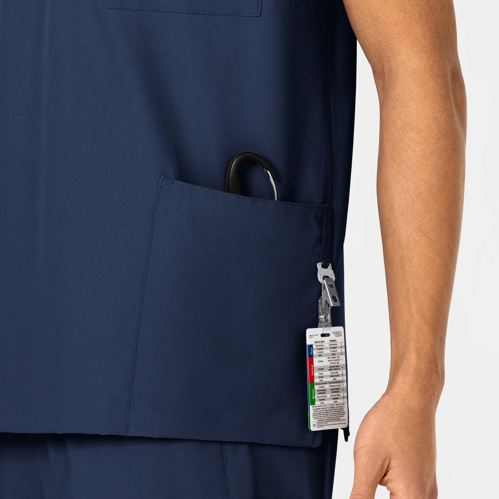 Wink Scrubs Unisex 4 Pocket Utility Scrub Top Navy | scrub-supply.com