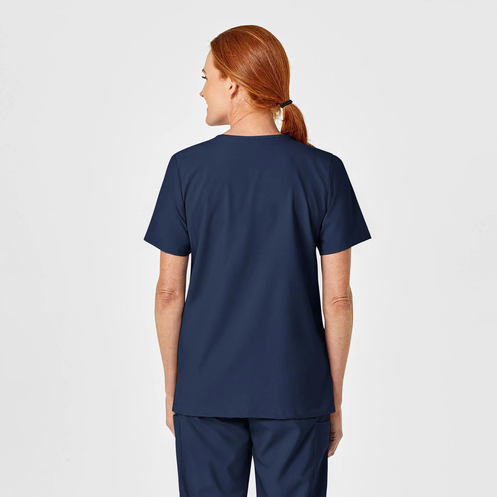 Wink Scrubs Unisex 4 Pocket Utility Scrub Top Navy | scrub-supply.com