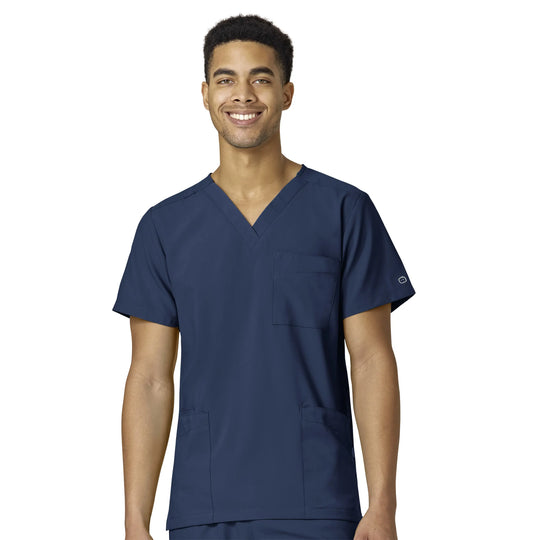 Wink Scrubs Unisex 4 Pocket Utility Scrub Top Navy | scrub-supply.com