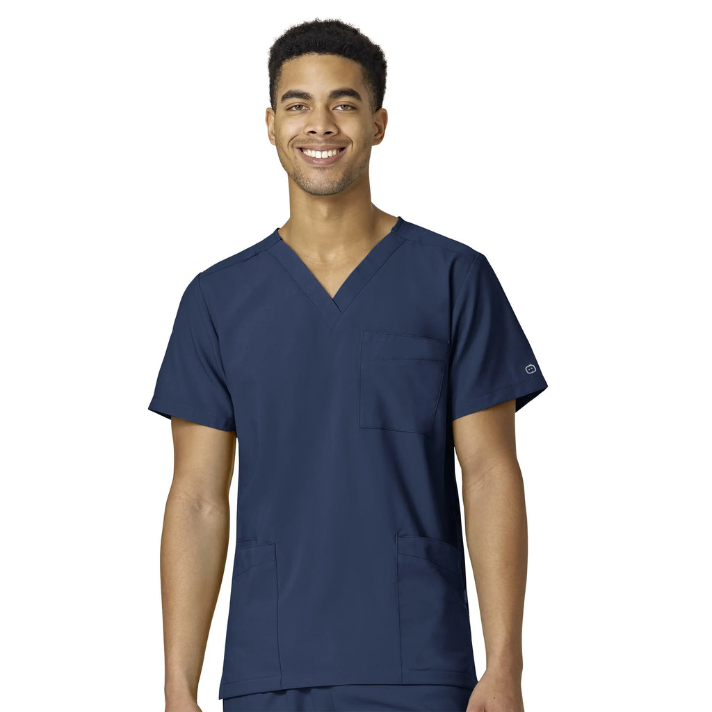 Wink Scrubs Unisex 4 Pocket Utility Scrub Top Navy | scrub-supply.com