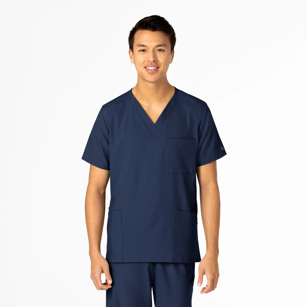 Wink Scrubs Unisex 4 Pocket Utility Scrub Top Navy | scrub-supply.com