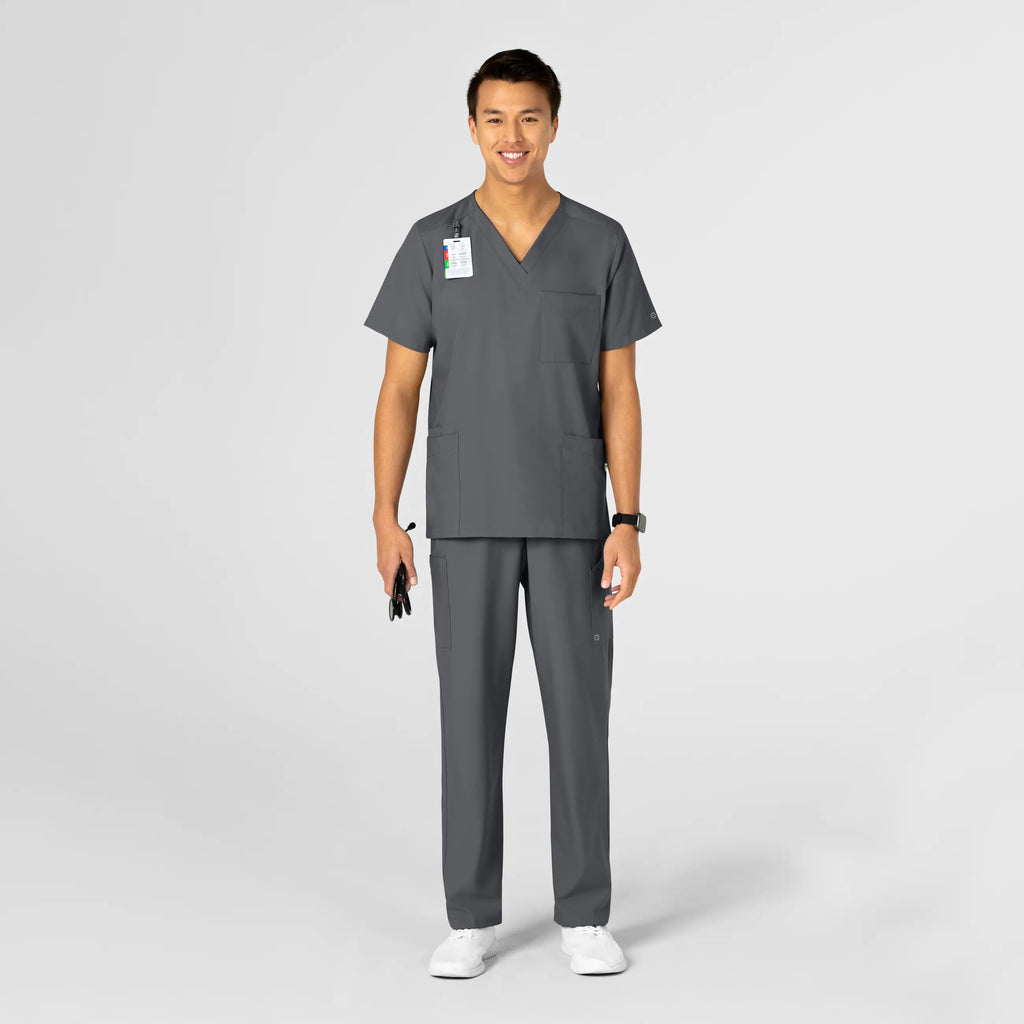 Wink Scrubs Unisex 4 Pocket Utility Scrub Top Pewter | scrub-supply.com