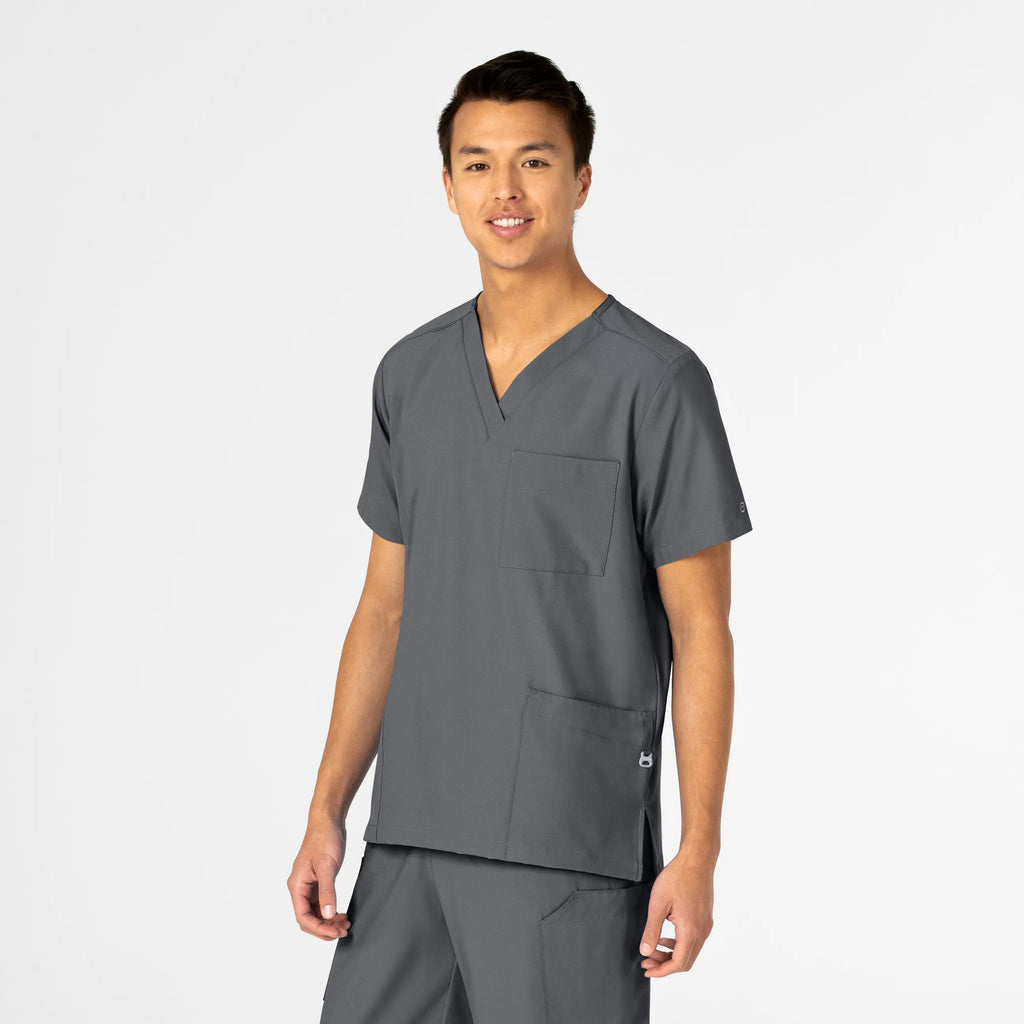 Wink Scrubs Unisex 4 Pocket Utility Scrub Top Pewter | scrub-supply.com