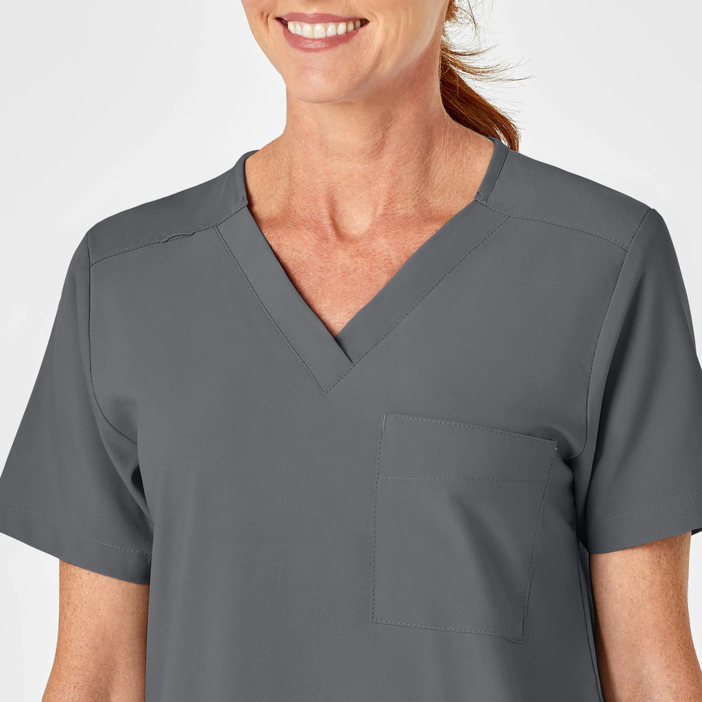 Wink Scrubs Unisex 4 Pocket Utility Scrub Top Pewter | scrub-supply.com