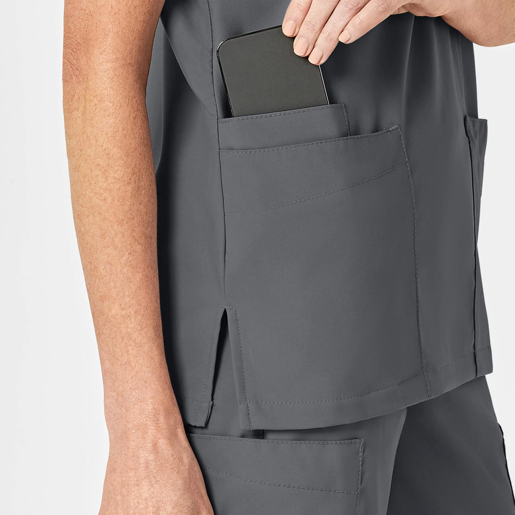 Wink Scrubs Unisex 4 Pocket Utility Scrub Top Pewter | scrub-supply.com