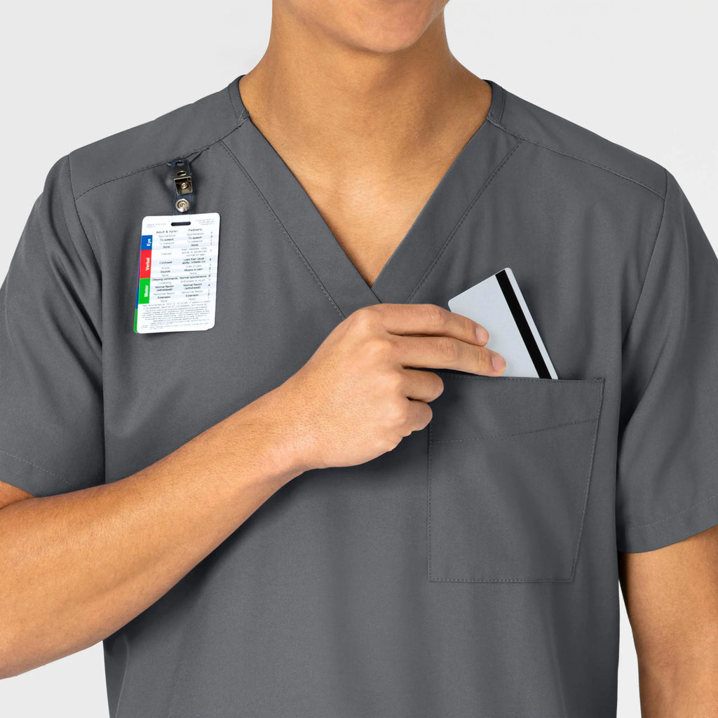 Wink Scrubs Unisex 4 Pocket Utility Scrub Top Pewter | scrub-supply.com