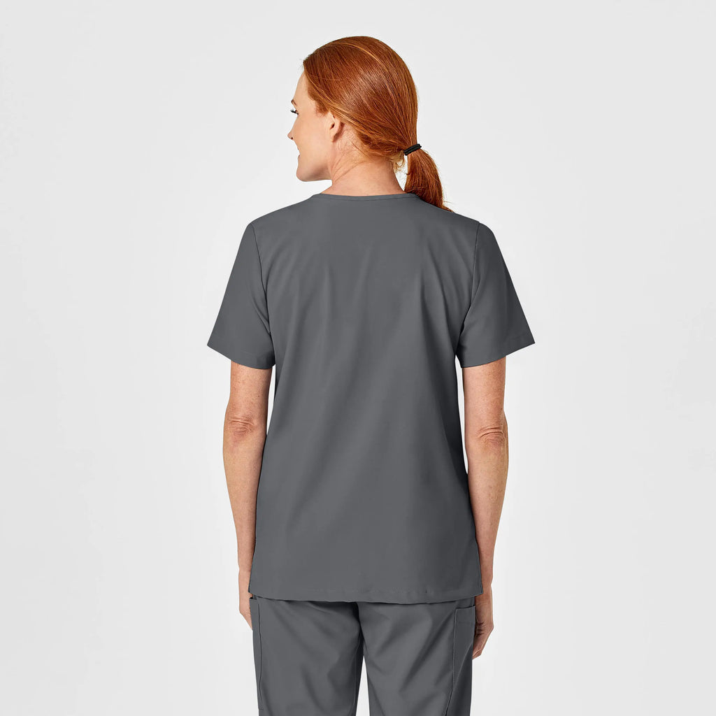 Wink Scrubs Unisex 4 Pocket Utility Scrub Top Pewter | scrub-supply.com